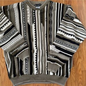 Men’s Vintage Bachrach Coogi Sweater Size Large Canada  3D EUC
